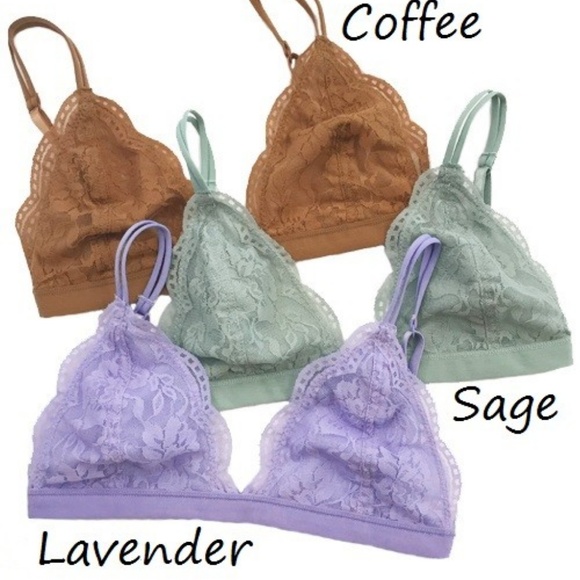 NEW Lace Triangle Bralette | Lavender - Picture 4 of 4